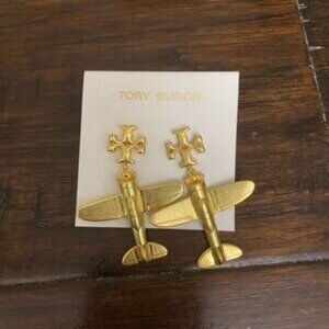 Tory Burch Gold Airplane Earrings